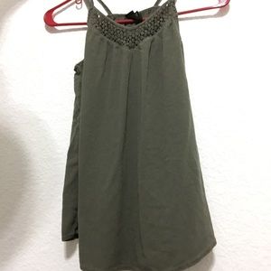 Green detailed tank top